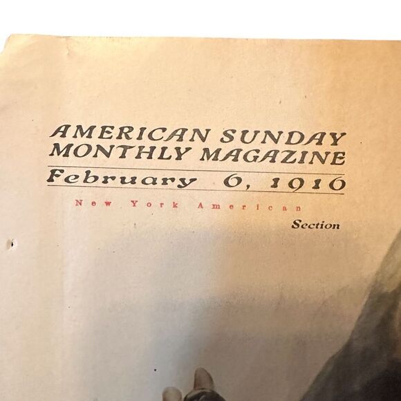 Antique Magazine Cover American Sunday Feb’ 1916 - Picture 4 of 7